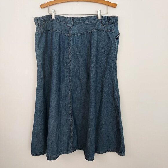 Ralph Lauren Embroidered Midi Skirt Size 18W - Picture 3 of 7